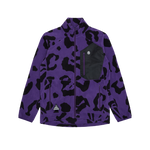 LEOPARD ZIP FLEECE - PURPLE
