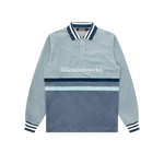 VELOUR RUGBY SHIRT - BLUE