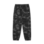 RIPSTOP COTTON CAMO CARGO PANTS - BLACK