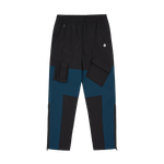 PANELLED SHELL TRACK PANTS - BLACK