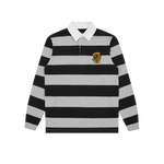 STRIPED RUGBY SHIRT - BLACK