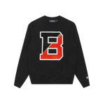 COLLEGIATE CHENILLE PATCH CREWNECK - BLACK