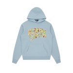 CAMO ARCH LOGO POPOVER HOOD - BLUE