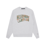 CAMO ARCH LOGO CREWNECK - HEATHER ASH