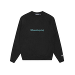 SERIF LOGO CREWNECK - BLACK