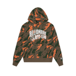 A/O CAMO PRINT ARCH LOGO POPOVER HOOD - GREEN