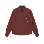 ARCH LOGO CHECK OVERSHIRT - BURGUNDY