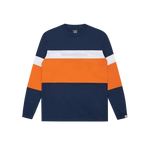 SERIF LOGO L/S T-SHIRT - NAVY