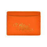 LEATHER CARDHOLDER - GREEN/ORANGE