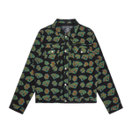 HEAT MAP DIAMONDS & DOLLARS DENIM JACKET - BLACK
