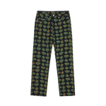 HEAT MAP DIAMONDS & DOLLARS DENIM PANTS - BLACK
