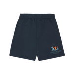 EMBROIDERED HIKING LOGO SWEATSHORTS - NAVY