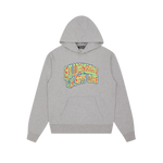 HEAT MAP ARCH LOGO POPOVER HOOD - HEATHER GREY