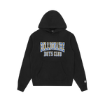 VARSITY LOGO POPOVER HOOD - BLACK