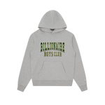 VARSITY LOGO POPOVER HOOD - HEATHER GREY