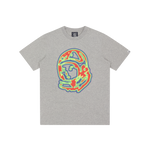 HEAT MAP HELMET LOGO T-SHIRT - HEATHER GREY