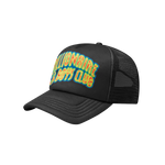 HEAT MAP ARCH LOGO TRUCKER CAP - BLACK