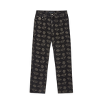 DIAMONDS & DOLLARS DENIM PANTS - BLACK