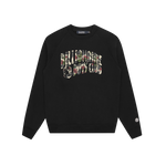 DUCK CAMO ARCH LOGO CREWNECK - BLACK