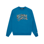 DUCK CAMO ARCH LOGO CREWNECK - BLUE