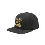 HEART AND MIND CORDUROY VISOR CAP - BLACK