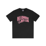 GLITTER ARCH LOGO T-SHIRT - BLACK/PINK