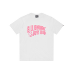 GLITTER ARCH LOGO T-SHIRT - WHITE/PINK