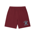 CREST LOGO SWEAT SHORTS - BURGUNDY
