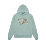 CAMO ARCH LOGO POPOVER HOOD - SAGE