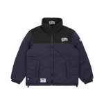 BILLIONAIRE BOYS CLUB X FIRST DOWN REVERSIBLE BUBBLE DOWN JACKET - NAVY