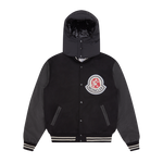 DURNAN DOWN HOODED VARSITY JACKET