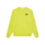SMALL ARCH LOGO CREWNECK - ACID YELLOW