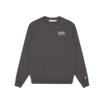 SMALL ARCH LOGO CREWNECK - SPACE GREY