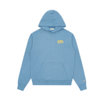 SMALL ARCH LOGO POPOVER HOOD - POWDER BLUE