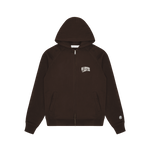 SMALL ARCH LOGO ZIP THROUGH - BROWN