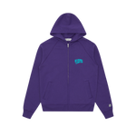 SMALL ARCH LOGO ZIP THROUGH - GRAPE