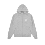 SMALL ARCH LOGO ZIP THROUGH - HEATHER GREY