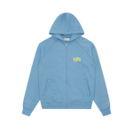 SMALL ARCH LOGO ZIP THROUGH - POWDER BLUE