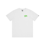 SMALL ARCH LOGO HIGHLIGHTER T-SHIRT - WHITE/GREEN