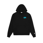 SMALL ARCH LOGO HIGHLIGHT POPOVER HOOD - BLACK/BLUE