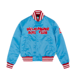 KIDS SATIN BOMBER JACKET - BLUE