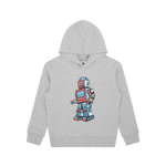 KIDS WALKING ROBOT POPOVER HOOD - HEATHER GREY