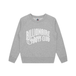 KIDS ARCH LOGO CREWNECK - HEATHER GREY