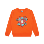 KIDS HEART & MIND LOGO CREWNECK - ORANGE