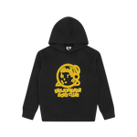 KIDS CHAINSTITCH LOGO POPOVER HOOD - BLACK
