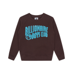 KIDS ARCH LOGO CREWNECK - BROWN
