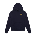 SMALL ARCH LOGO POPOVER HOOD - NAVY