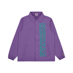 COLLEGE COACH JACKET - PURPLE