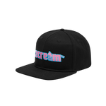 SOFT SERVE 6 PANEL FLAT PEAK CAP - BLACK