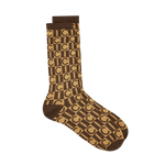 CHECKER SOCKS - BROWN